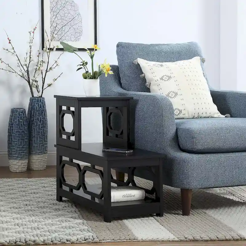 2-Tier L-Shaped End Table