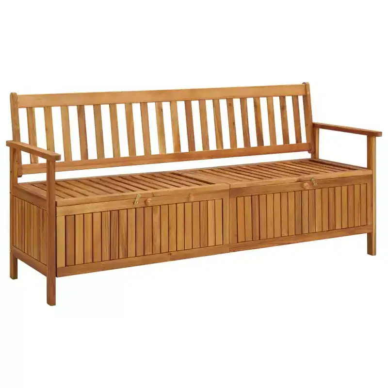 vidaXL Patio Storage Bench 66.9 Solid Acacia Wood
