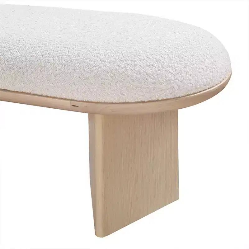 Meridian Furniture,Wilshire Boucle Fabric Bench