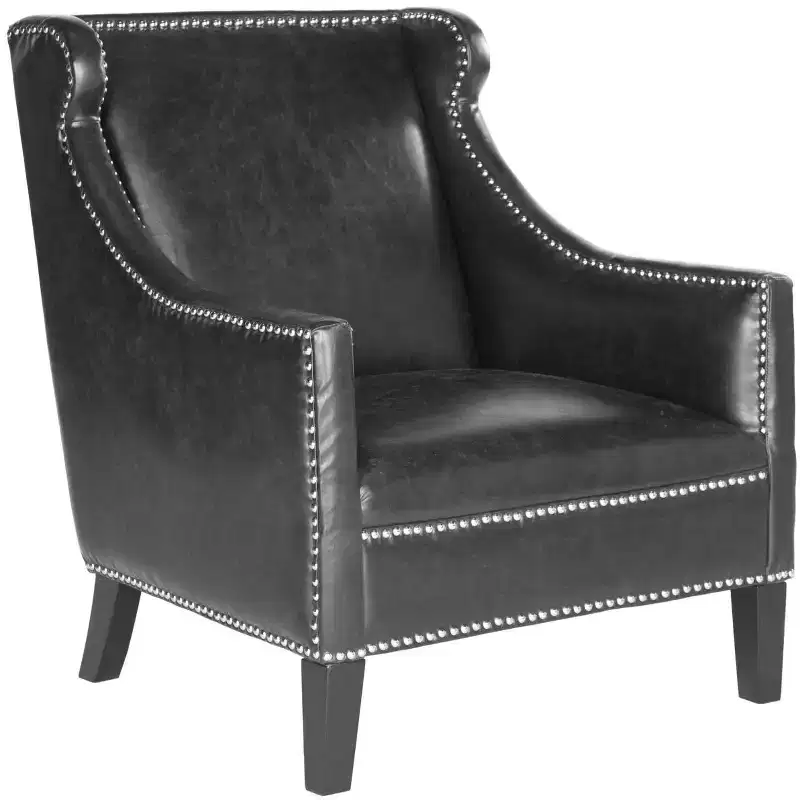 Mckinley Club Chair - MCR4735 - Antique Black - Safavieh Couture
