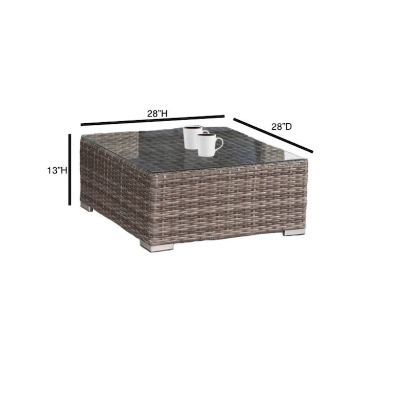 LSI Wicker/Rattan 4 - Person Seating Group with Cushions