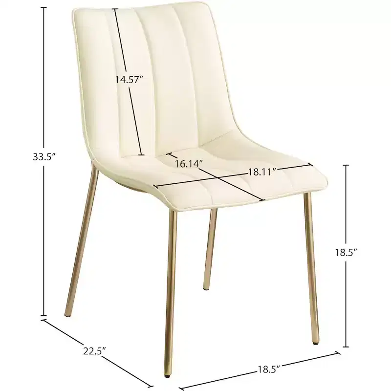Meridian Furniture,Isla Vegan Leather Dining Chair, Set of 2