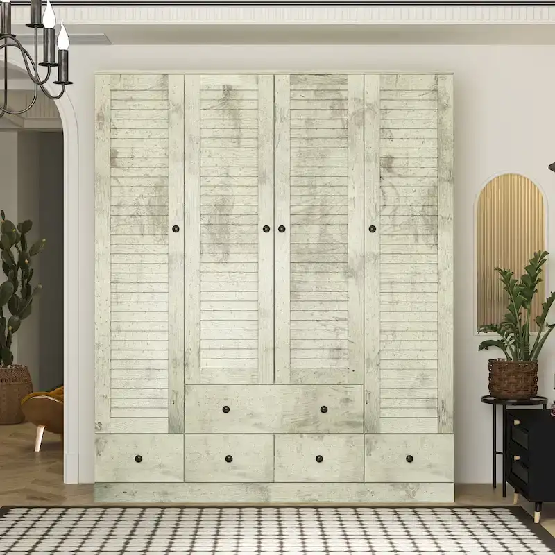 Bedroom Armoire Closet Armoire Wardrobe Closet Clothing Rod Drawer