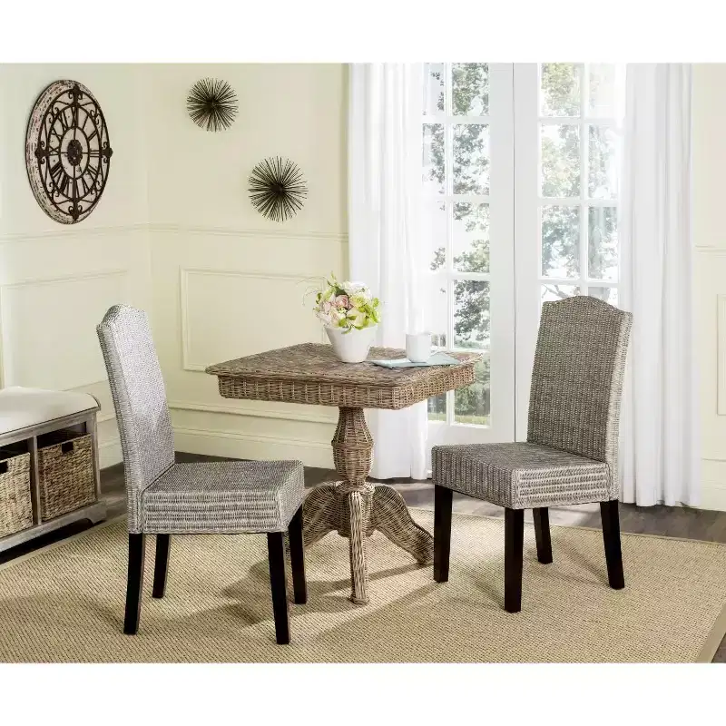 Odette 19 H Wicker Dining Chair (Set of 2) - SEA8015 - Safavieh