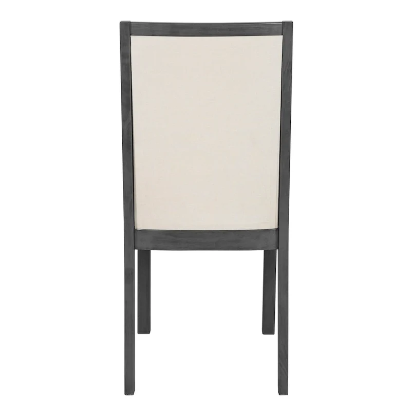 Farmhouse Style 6-Piece Dining Table Set with 4 Upholstered Dining Chairs and Bench