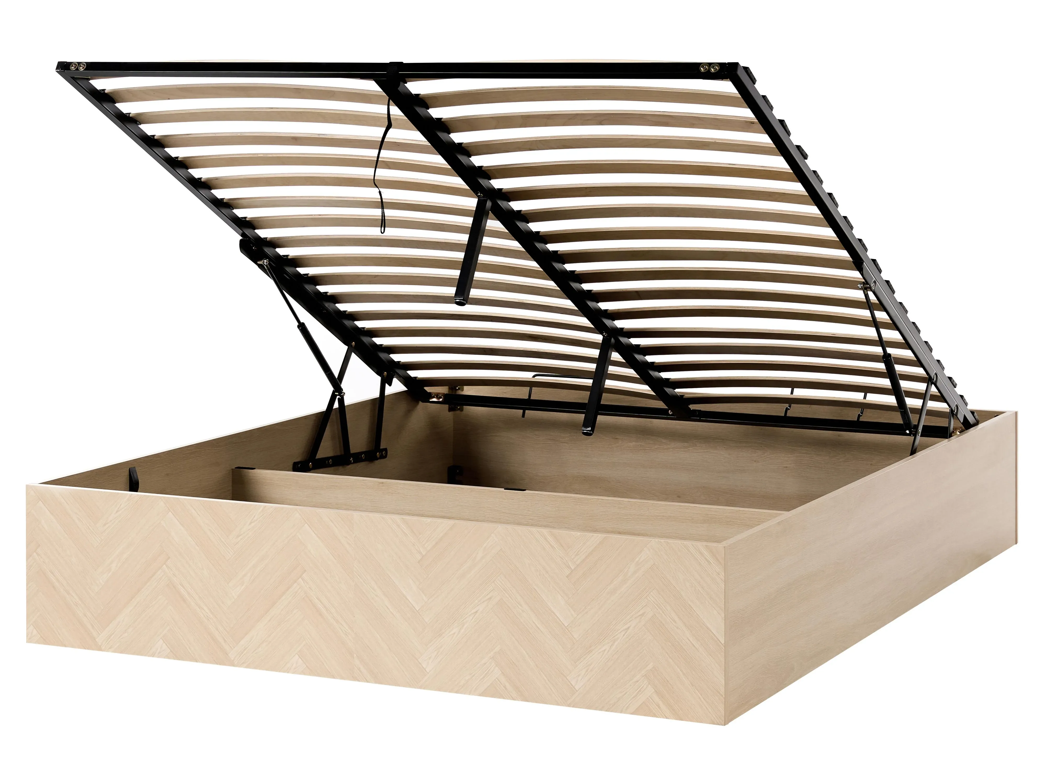 Letto con ottomano senza testata  160 x 200 cm Marrone chiaro