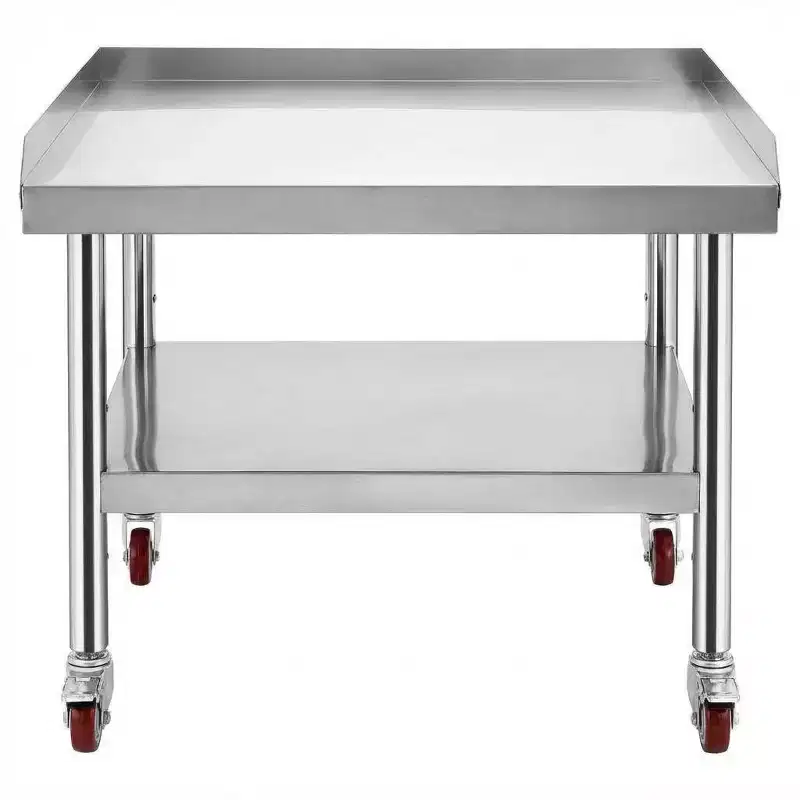 24X28 Grill Stand Table, 1000 Lbs Heavy-Duty Stainless Steel Prep Table with 220 Lbs Undershelf, Ideal for Commercial Kitchens, Hotels, and Homes