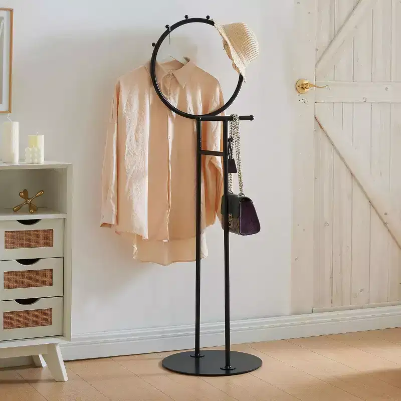 Valet Clothes Stand with Storage Tray, Towel Rack, Blanket Drying Holder for Bedroom, Laundry Room & Bathroom