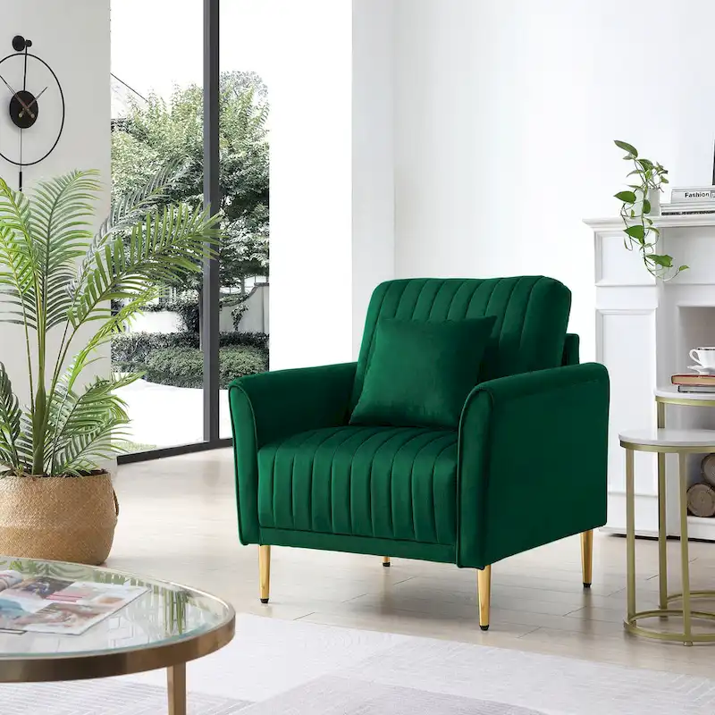 Velvet Accent Chair Living Room Chair Set of 2