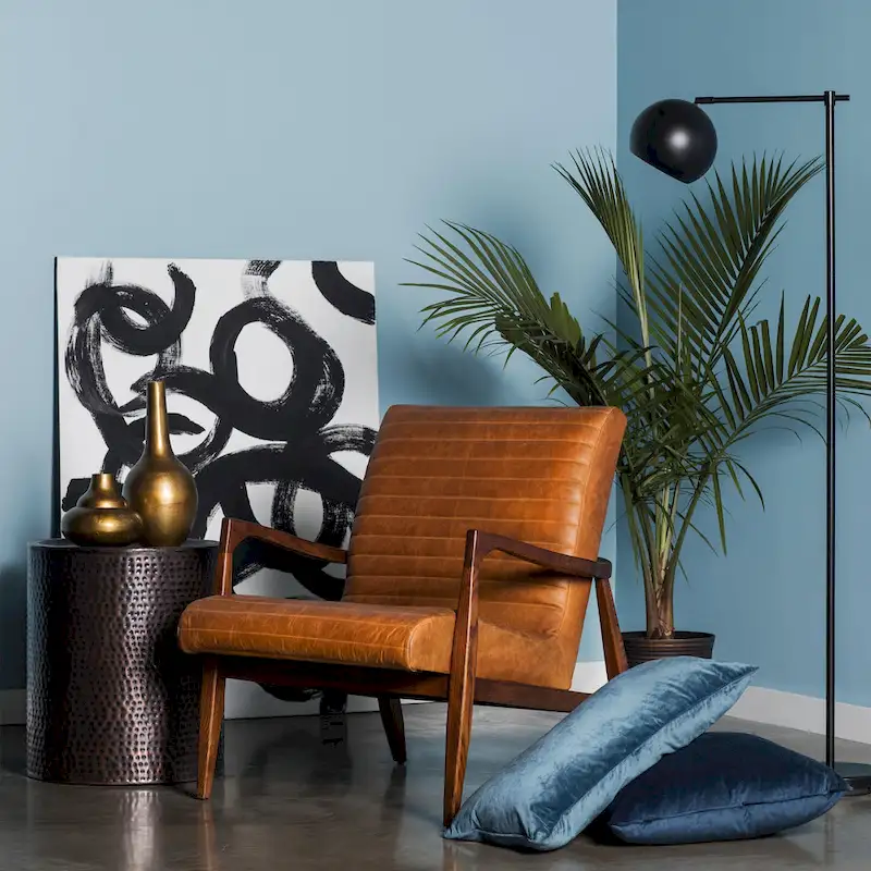 Poly & Bark Rowan Lounge Chair - Full Grain Genuine Italian Leather