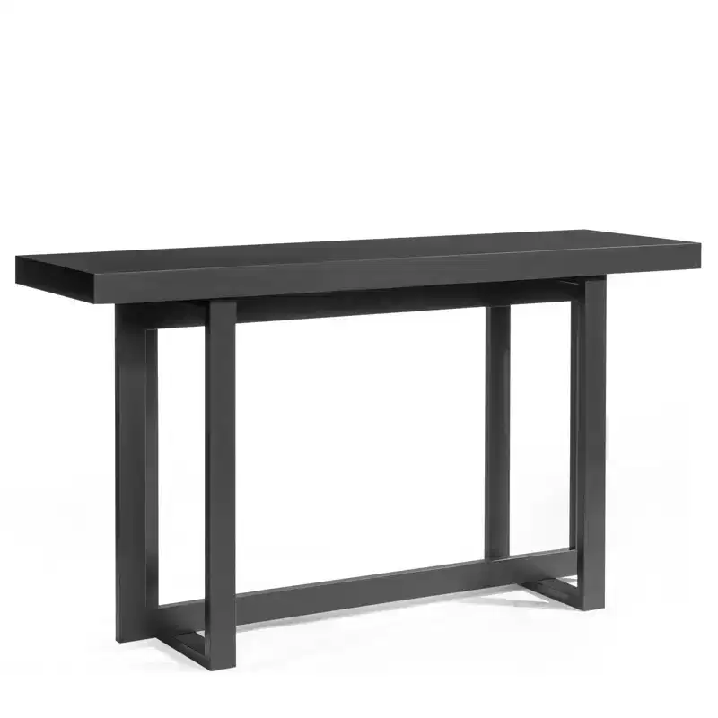 Black Modern Rectangle Console Table, 59