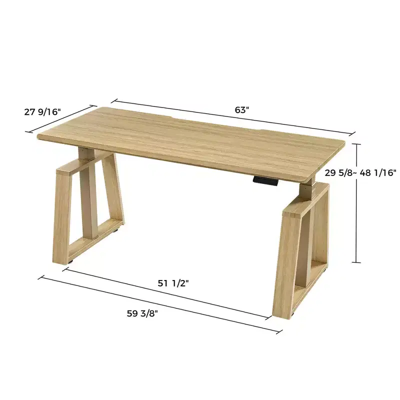 EUREKA ERGONOMIC Modern height adjustable Standing Desk(63x29)