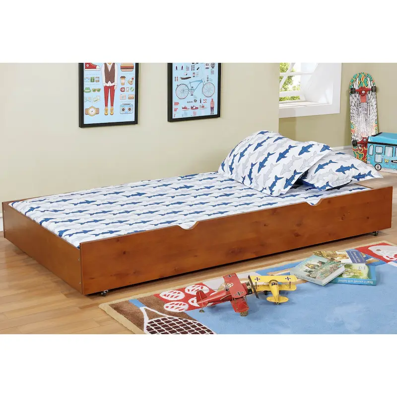 Wood Underbed Trundle with Casters