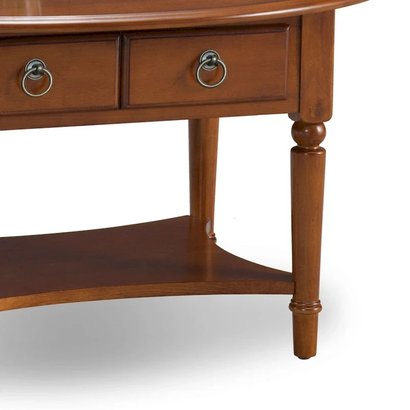 Copper Grove Churn Creek Oval Coffee Table with Shelf