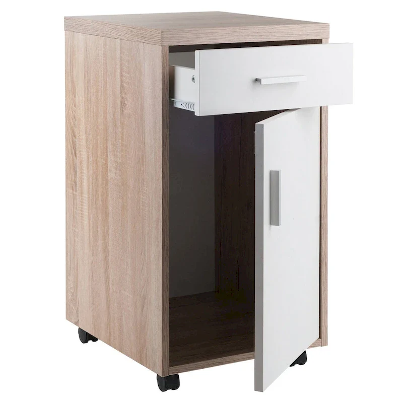 Wood Storage Cabinet with Doors & Adjustable Shelves | Kitchen or Bathroom