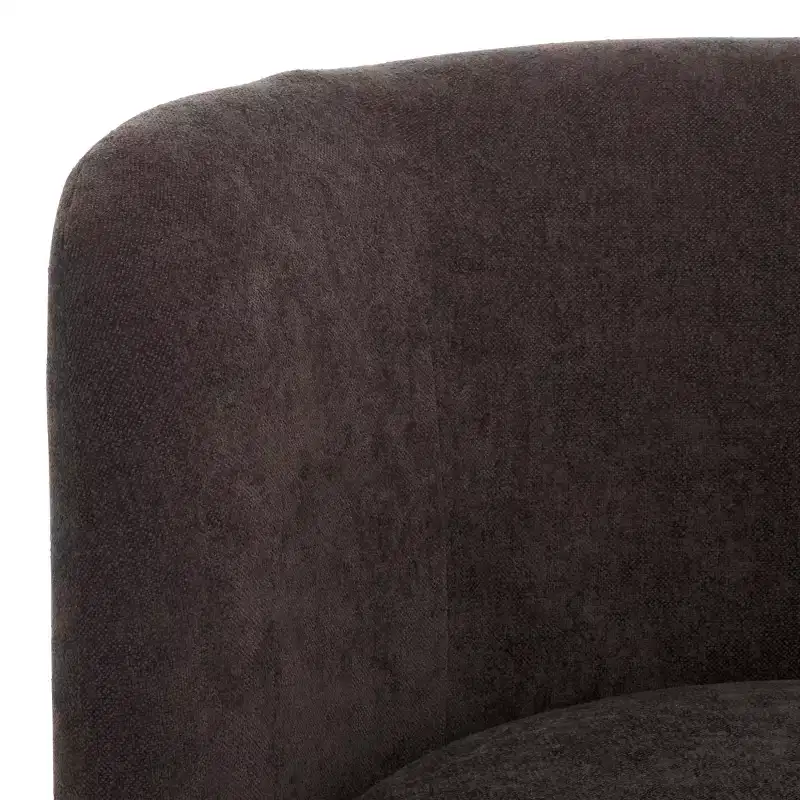 Swivel Accent Chair, Armless Linen Upholstered, 360-Degree Rotation, Wood Frame, 275LBS