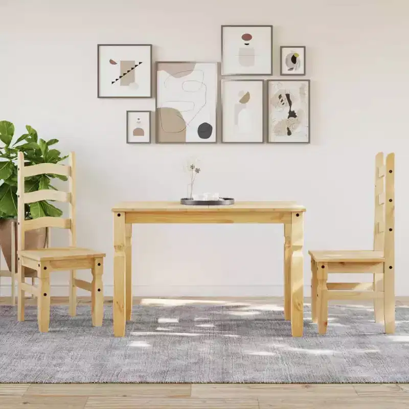 Clihome Farmhouse Pine Dining Table4-Person Rustic Farmhouse Dining Table for Family Meals and Casual Gatherings