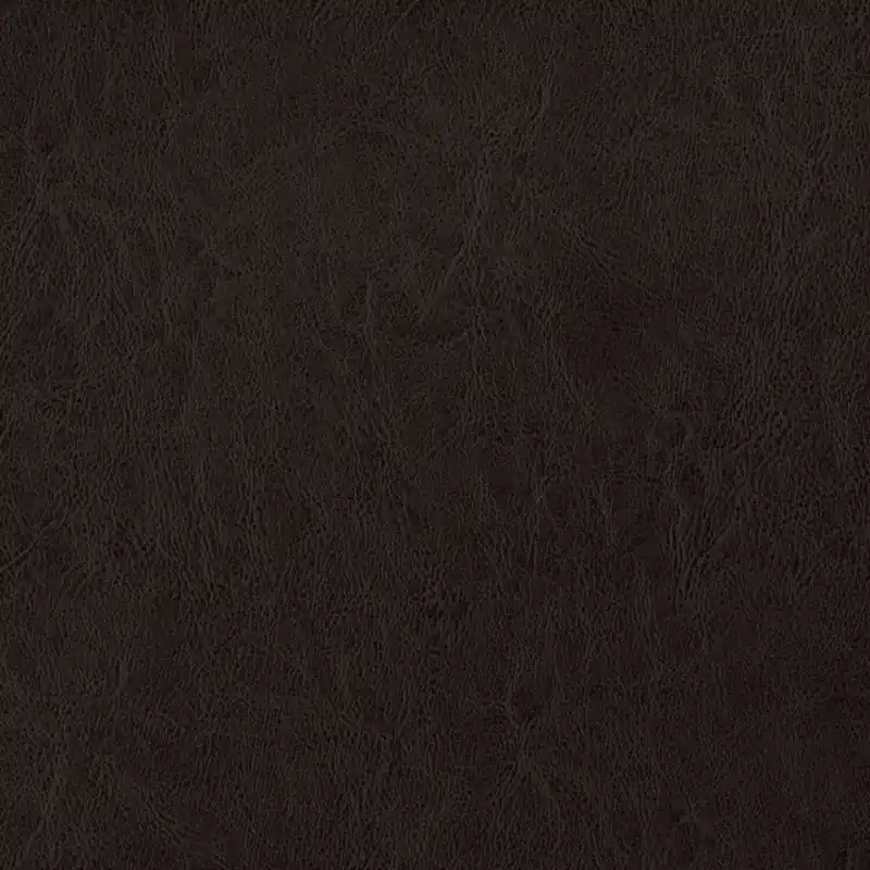 Upholstered Headboard in Brown Vegan Leather Fabric, Button Tufted
