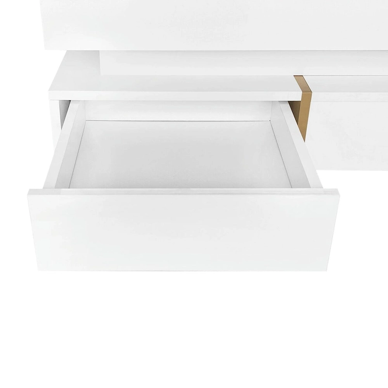 Stylish High Gloss Coffee Table with 4 Drawers