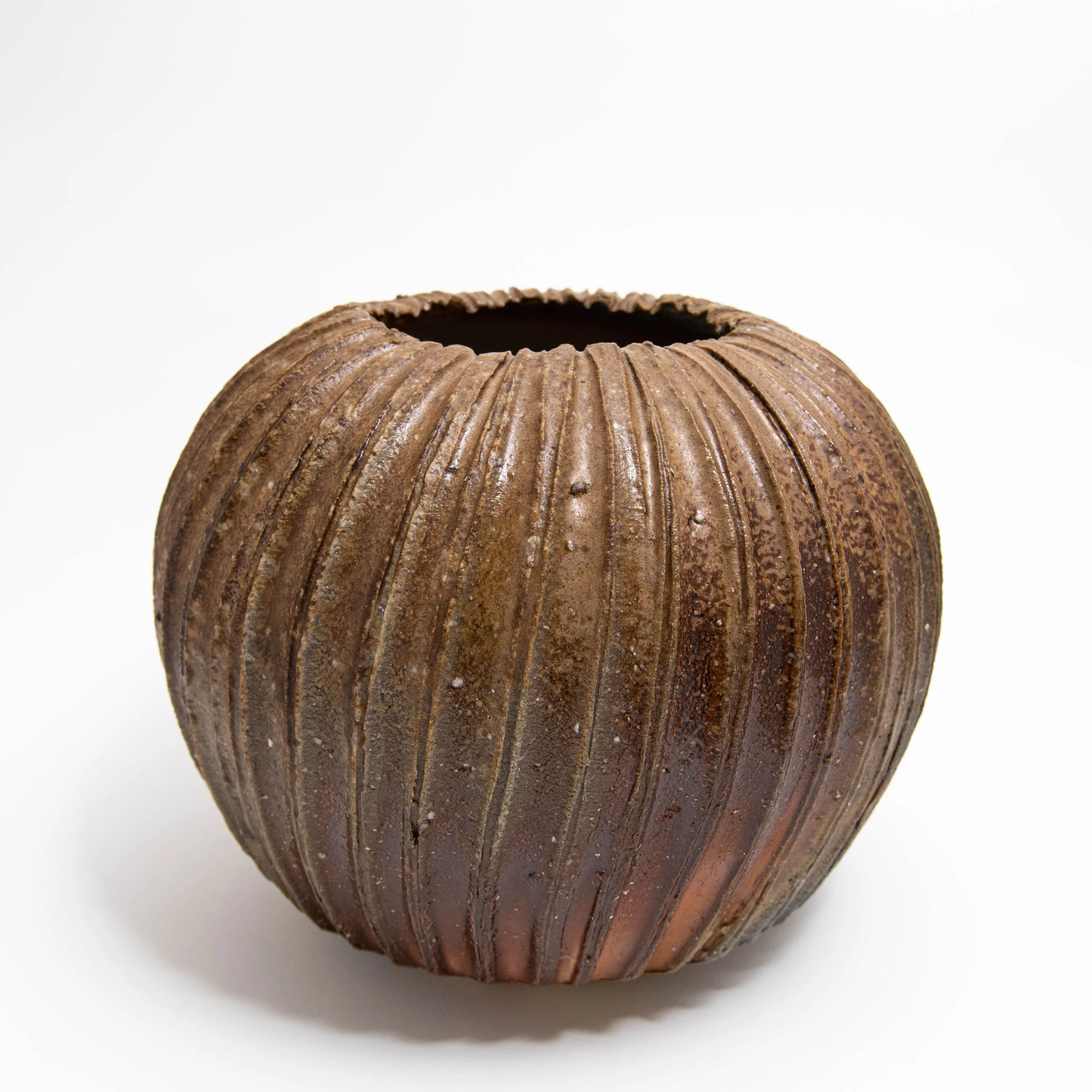 Natural Ash Ridge Jar – Stoneware