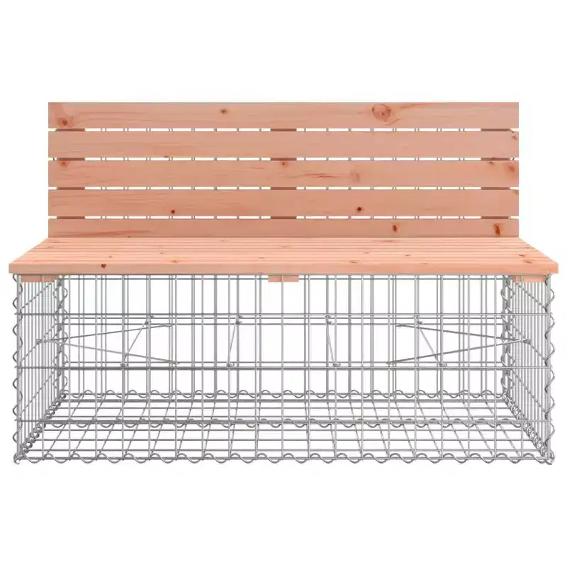 vidaXL Garden Bench Wooden Solid Douglas Fir wood, Galvanized Steel Large