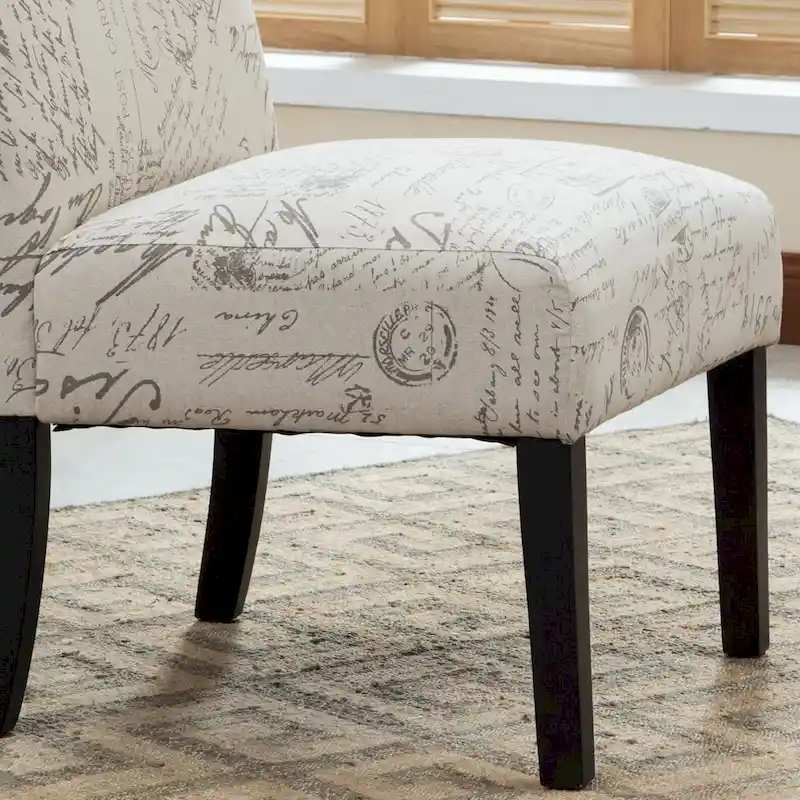 White 25.5 Upholstered Accent Chair