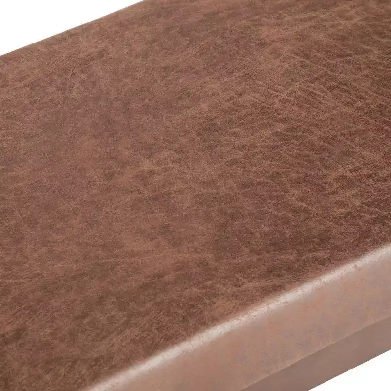 48 Nadine Mid Century Ottoman Bench Faux Air Leather - Wyndenhall