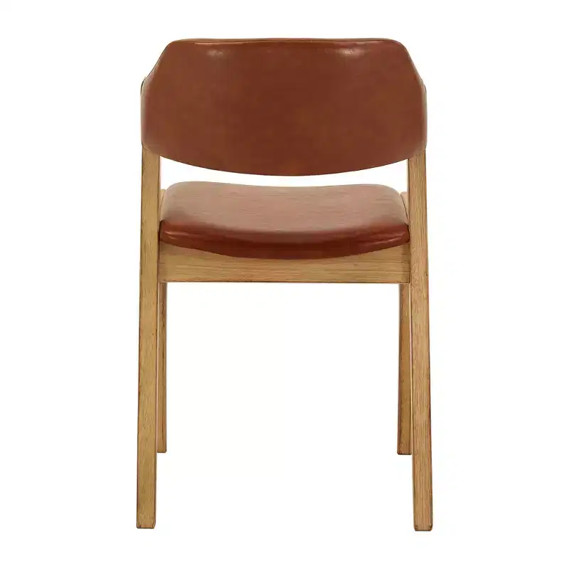 Abstergo Modern Scandinavian Wood Finish Dining Chair (Set of 2) - iNSPIREQ