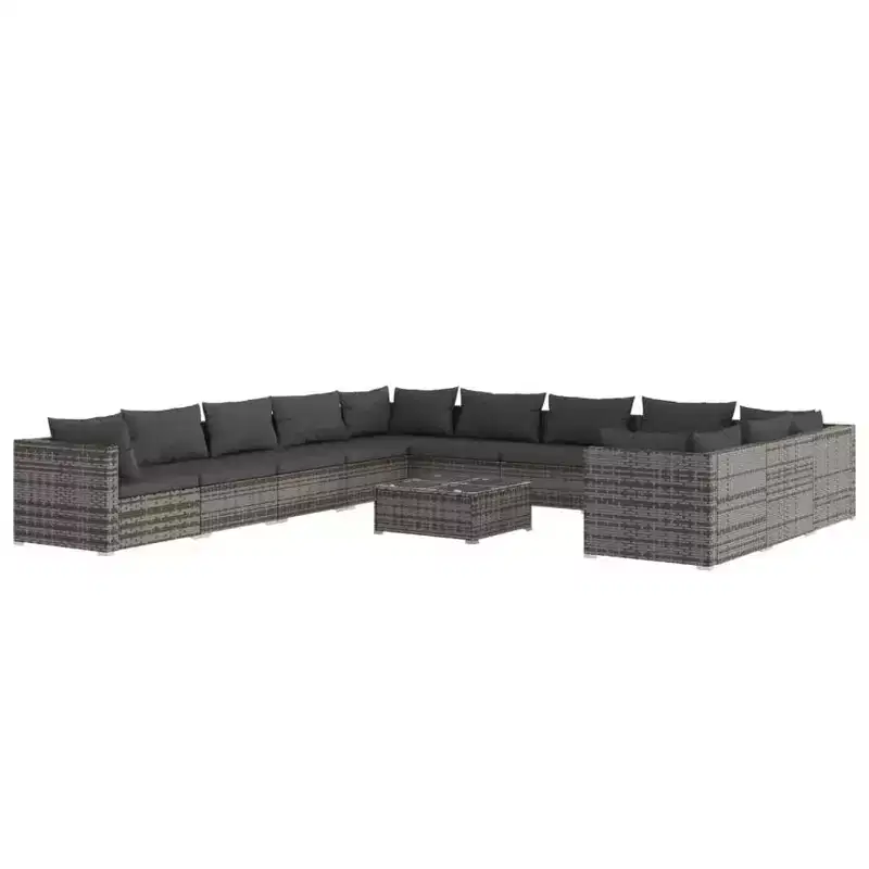 vidaXL Garden Lounge Set PE rattan Large Modular