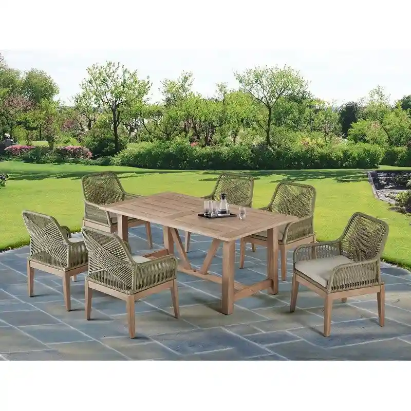 Best Quality Furniture Wood Patio Sets with Umbrella Hole