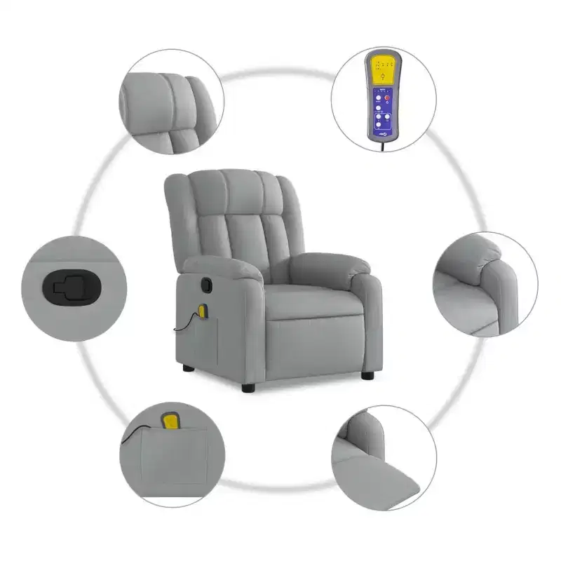 Massage Recliner Chair with Vibration & Adjustable Footrest
