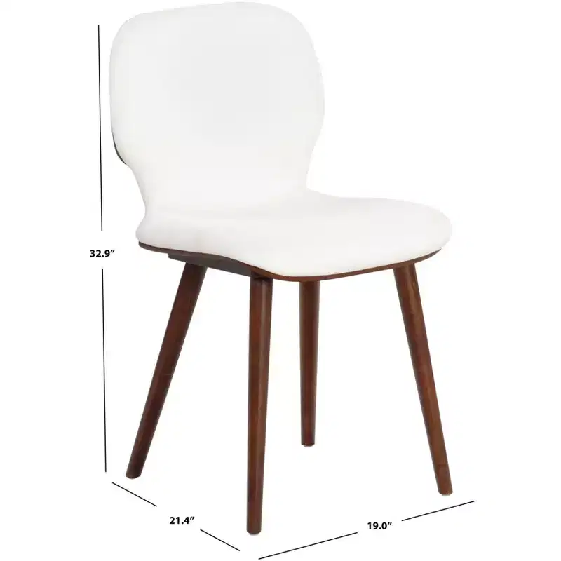 Tazmyn Dining Chair - SFV4157 - White/Walnut - Safavieh Couture