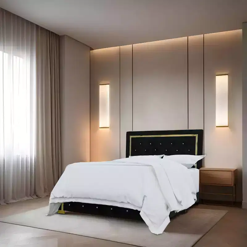 Home Design Deena Panel Bed Black