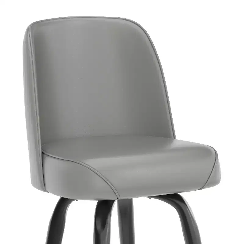 Emma and Oliver Metal Barstool with Swivel Bucket Seat