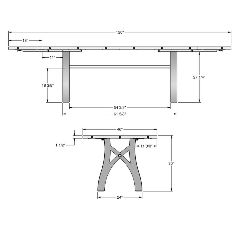 Amisco Sierra Solid Wood Extendable Table