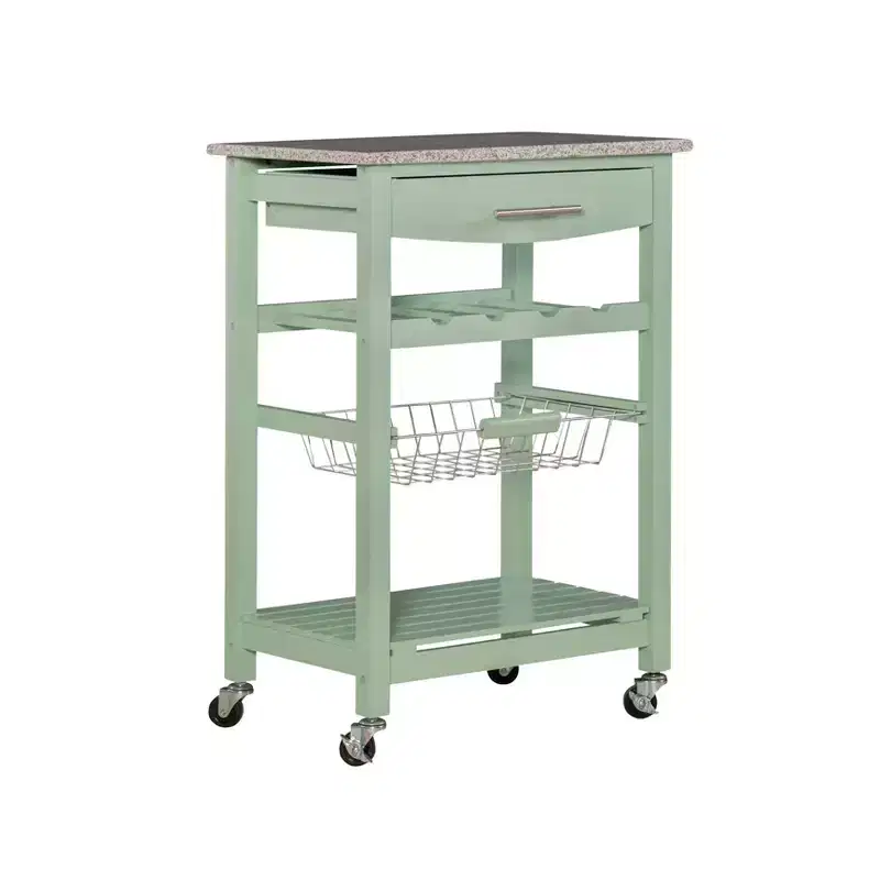 Roger Kitchen Island Granite Top - Linon