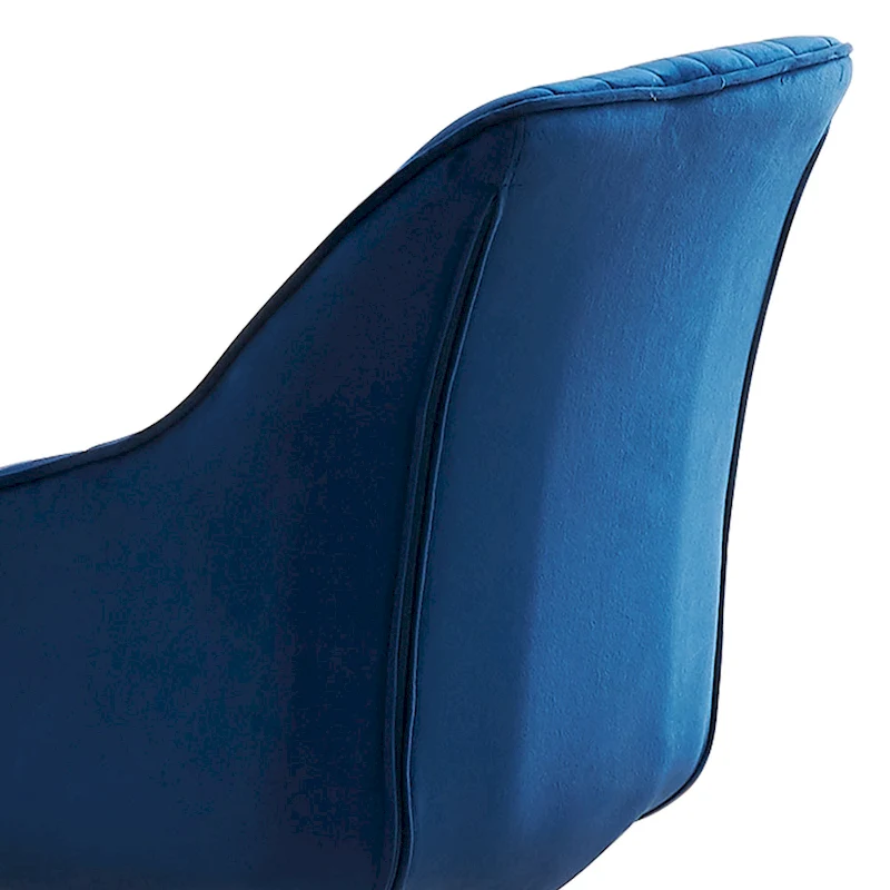 Art Leon Set of 2 Velvet Swivel Dining Chair with Golden Legs