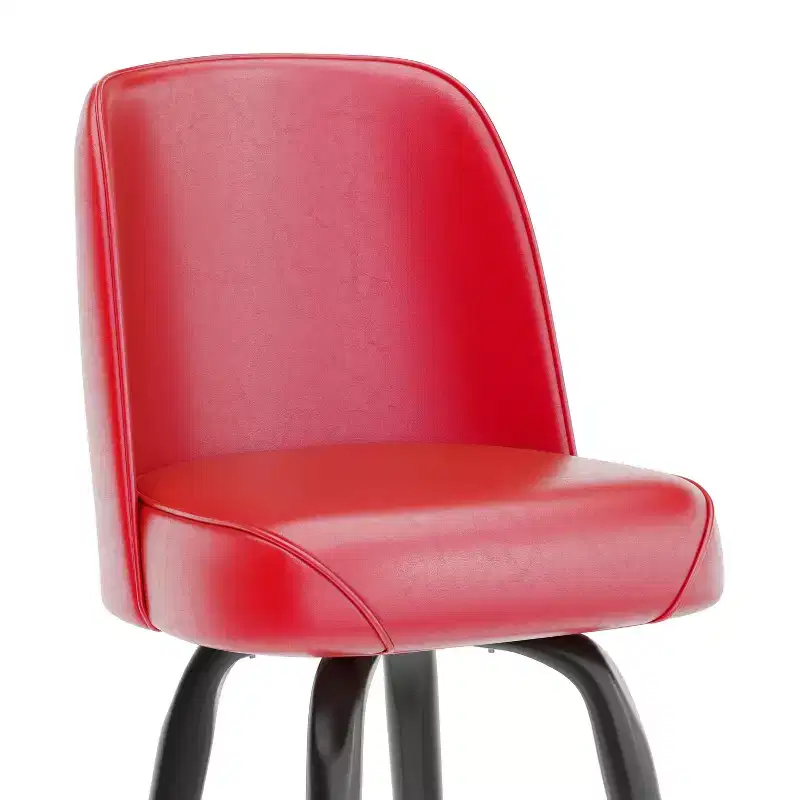 Emma and Oliver Metal Barstool with Swivel Bucket Seat