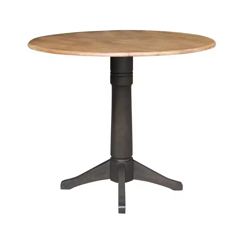 Rubberwood Drop Leaf Counter Height Dining Table, 42