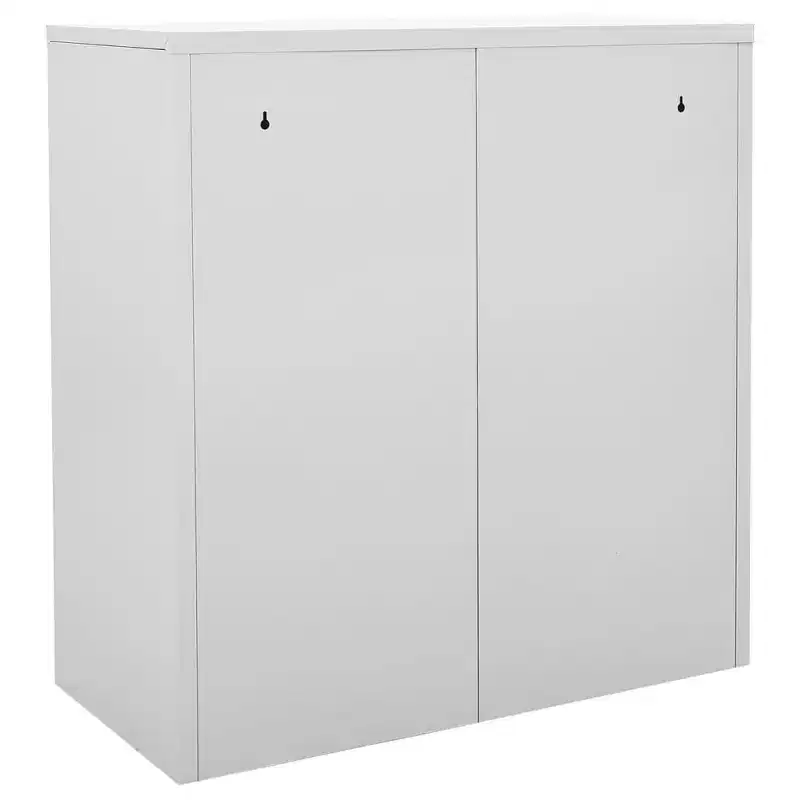 vidaXL Locker Cabinet Set of 2 Light Grey Steel Medium Locker Cabinet