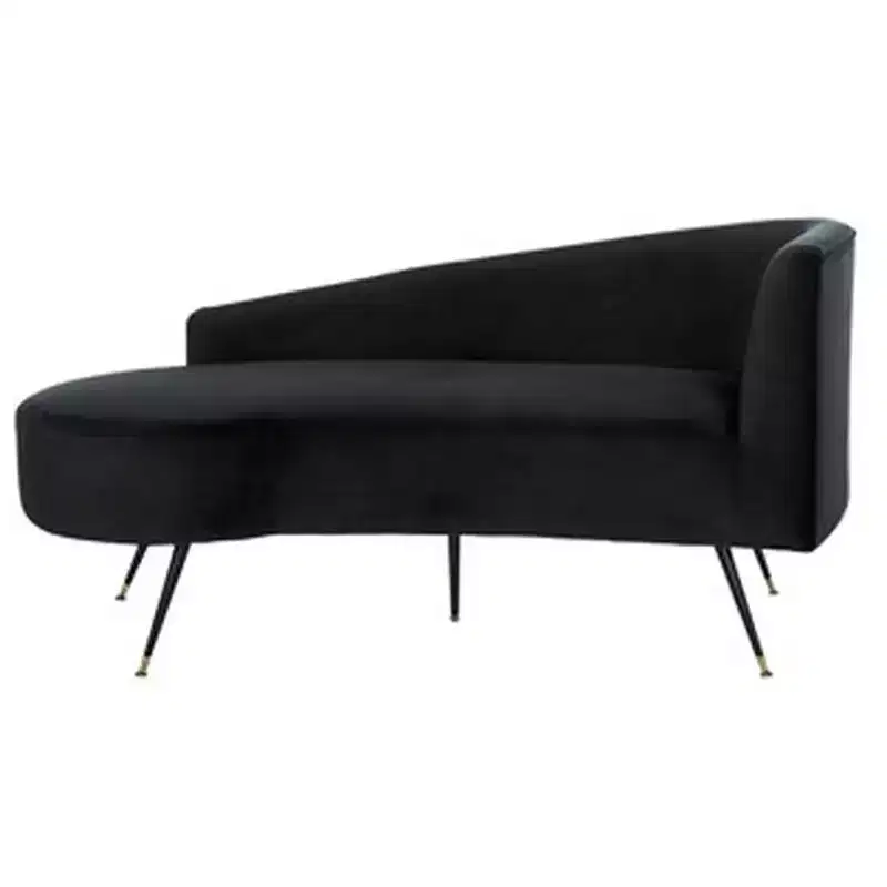 Parisian Velvet Settee Loveseat Metal Frame Gold Cap Legs Foam Cushion Seats 2 550 lbs