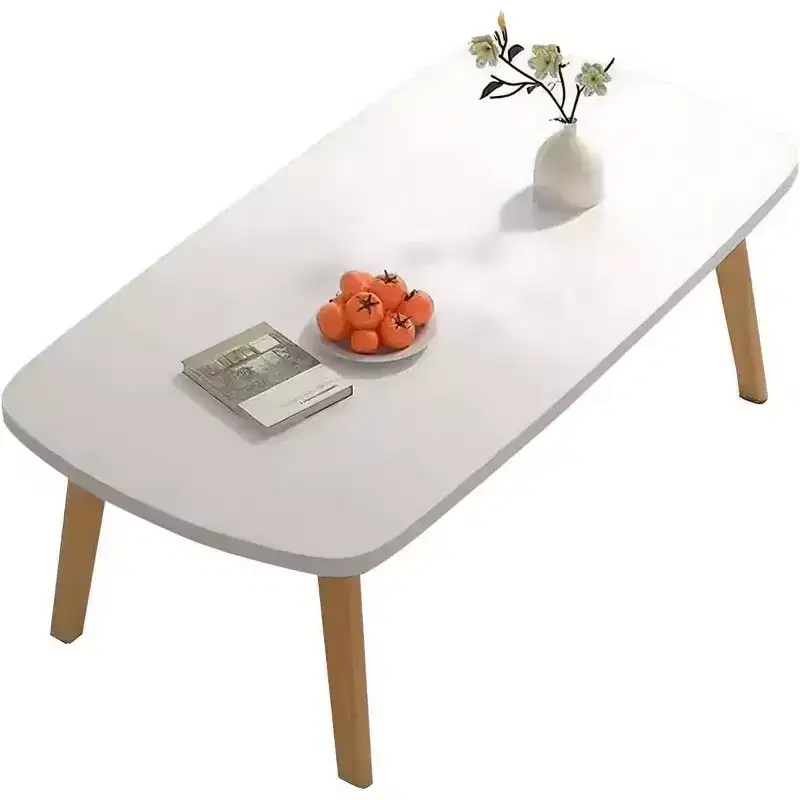 Acekool Foldable Coffee Table, Wooden Finish, Space-Saving Folding Design, 31.5x19.7x17.3, Easy Storage, Wood Grain