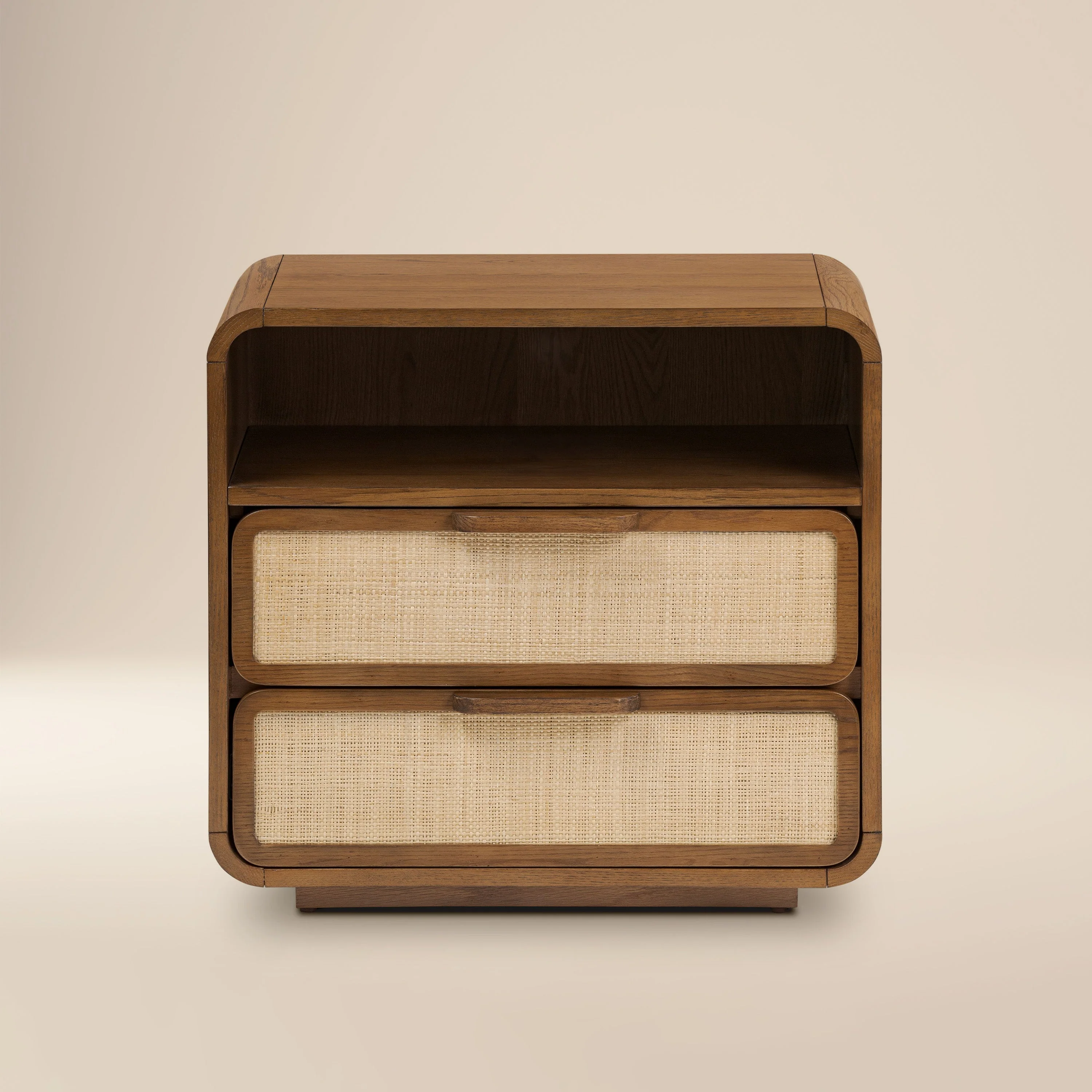 Modern Reposado Oak Oak Wood Nightstand for Bedroom