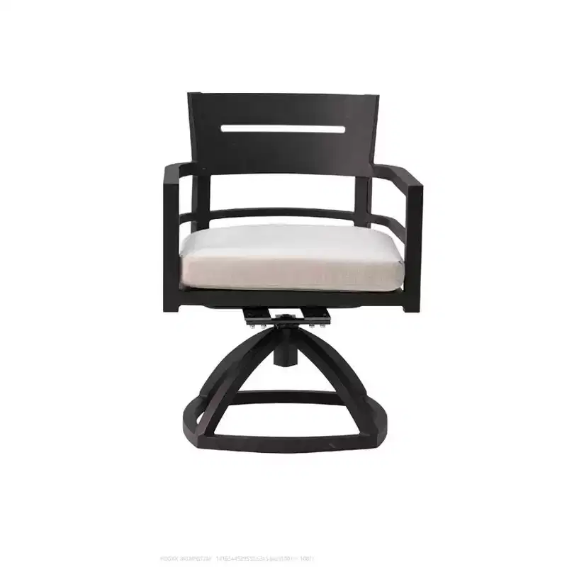 Outdoor Aluminum Swivel Rocker Chairs, 2-Piece Patio Bistro Set with Sunbrella Fabric Cushions