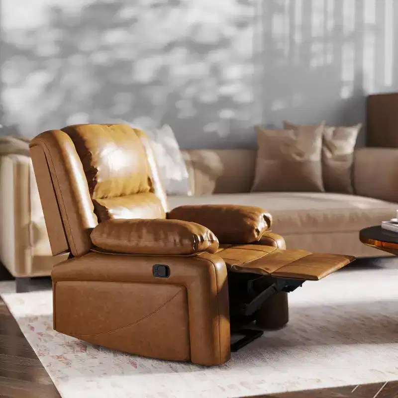 Emma and Oliver Recliner with Bustle Back and Padded Arms