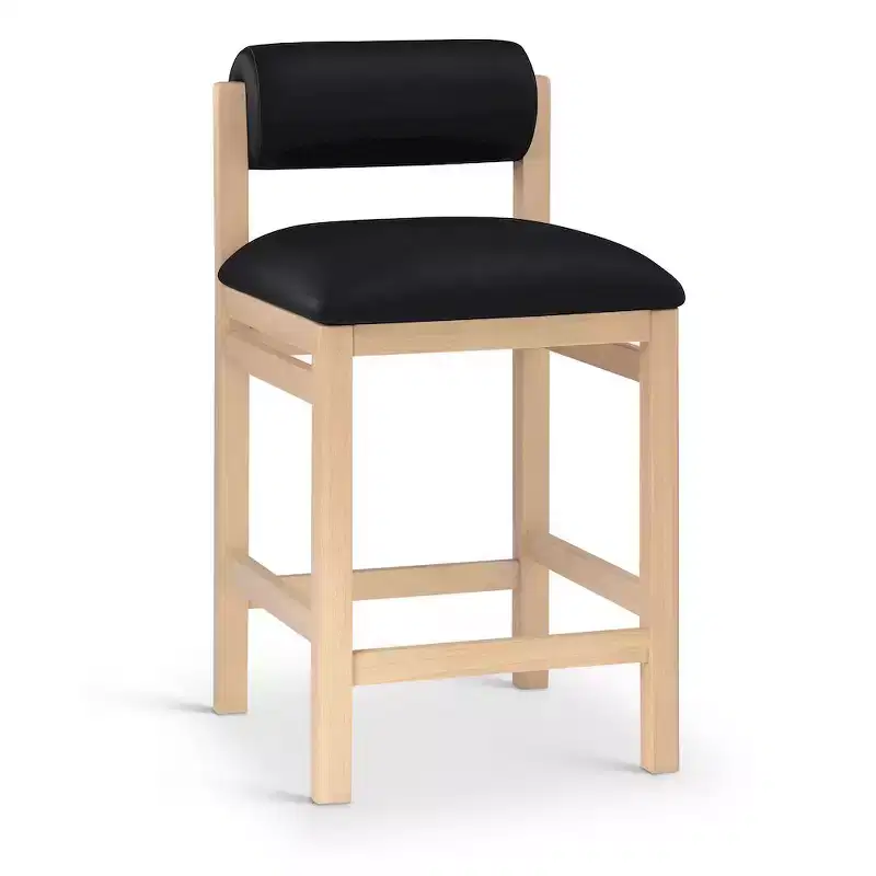 Vegan Leather Upholstered Counter Stool