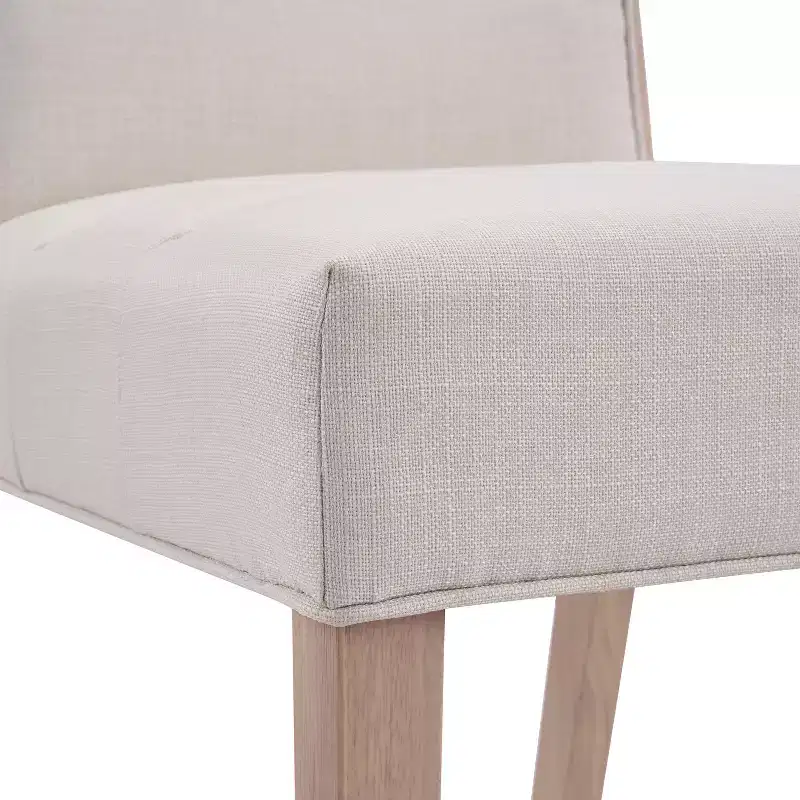 Sungjin Modern Rubberwood Upholstered Armless Dining Chairs (Set of 2)