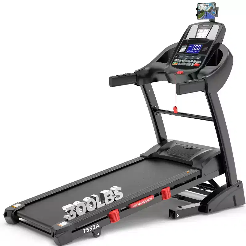 4.5HP Foldable Treadmill for Home, 15 Auto Incline Levels, 300LB Support, 71 Training Programs, FitShow APP Smart Control, 10MPH, Bluetooth Speakers