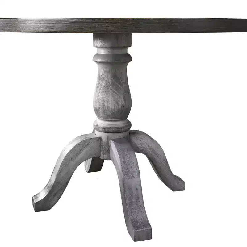 Roundhill Furniture Iris Round Pedestal Wood Dining Table