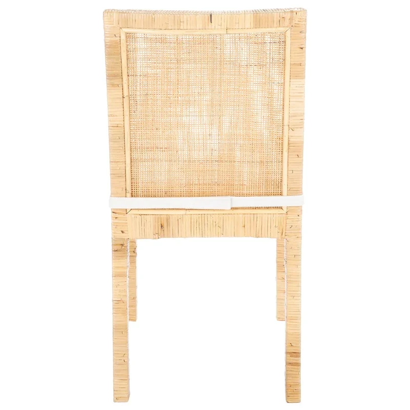 SAFAVIEH Jessye Cane Dining Room Chair with Cushion (Set of 2) - 21.7 W x 18.1 L x 38.6 H - 22W x 18D x 39H